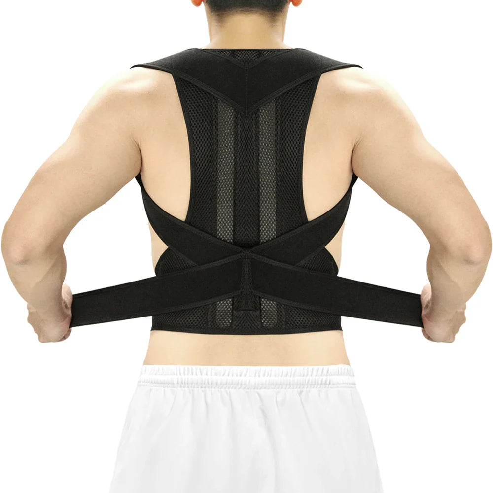 Alloy Bar Posture Corrector – Scoliosis Back Brace Spine Corset with Shoulder Therapy Support, Orthopedic Posture Correction Belt
