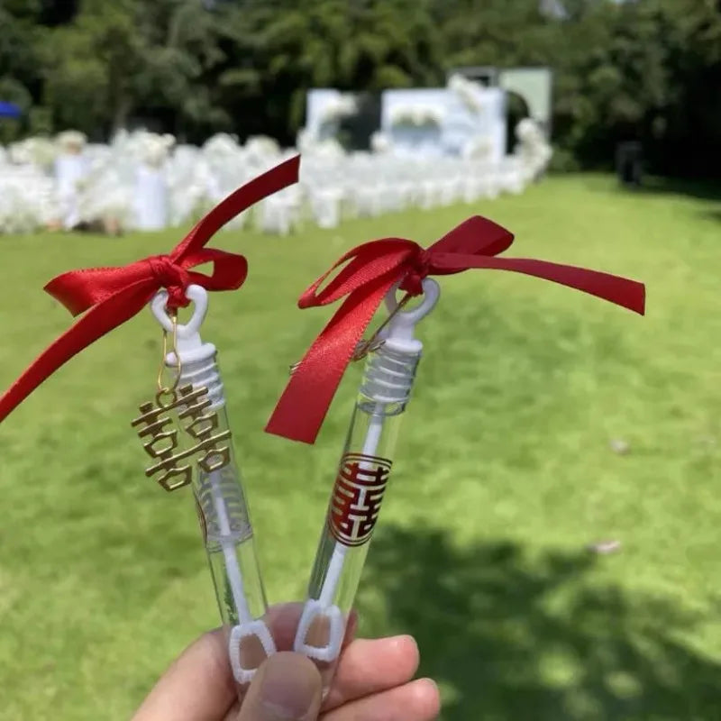 10/100Pcs Mini Heart Bubble Wands – Empty Wedding & Party Bubble Bottles, Baby Shower Favors, Kids Toys & Gifts