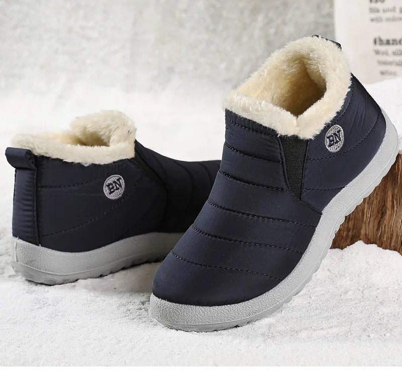 Men’s Winter Ankle Boots — Warm Fur Lined Snow Boots, Casual Shoes for Men and Couples