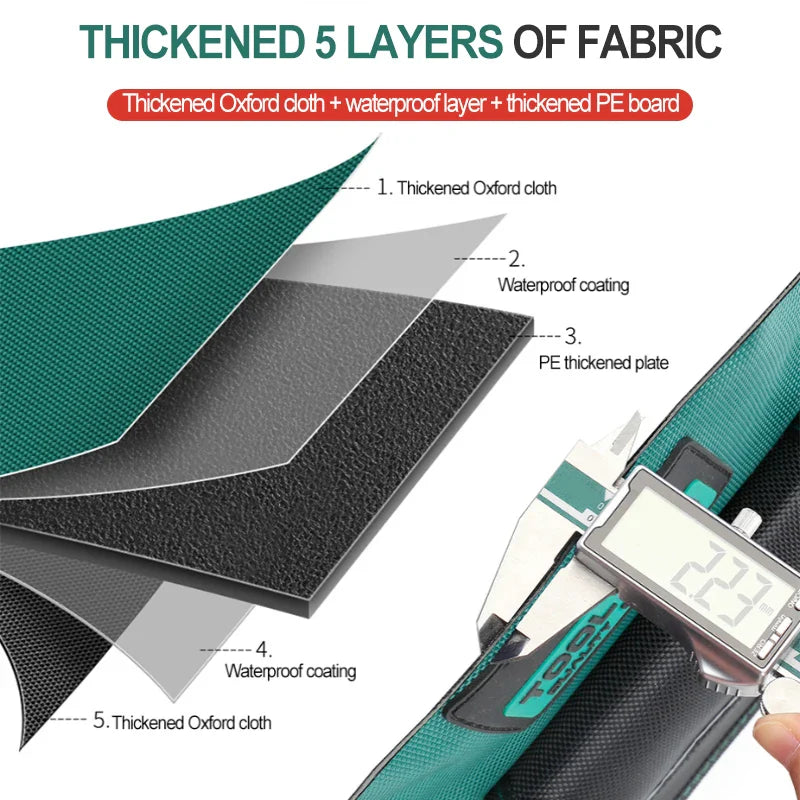 23-inch Large Capacity Waterproof Tool Bag – Thickened 1680D Oxford Electrician Storage