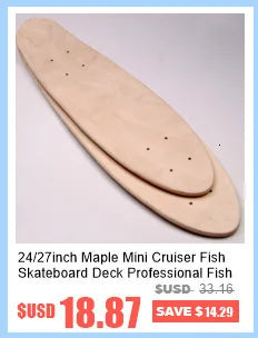 7-9 Layer Maple Skateboard Deck – Double Rocker Mini Cruiser & Dance Board with High Elasticity