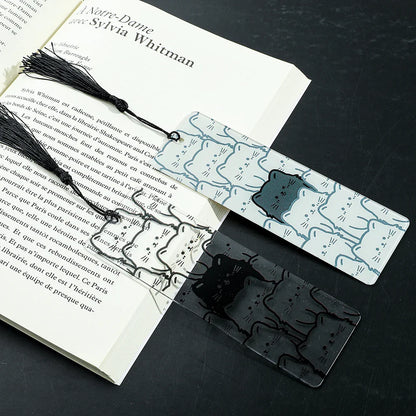 Horror Movie Fan Bookmark — Knife-Shaped Acrylic Bookmark with Tassel for Study & Reading