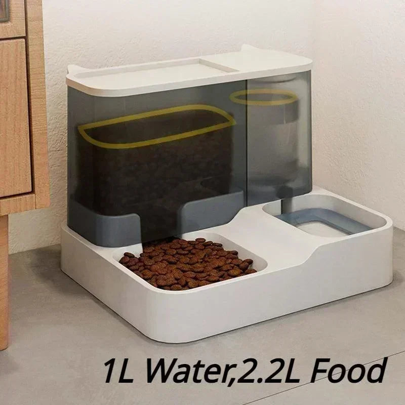 2.2L Automatic Pet Feeder & Water Dispenser – Smart 2-in-1 Dog Food Bowl