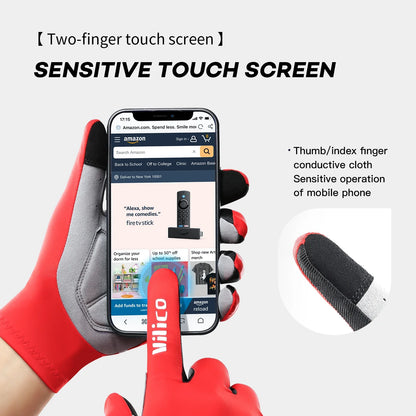 Touch Screen Cycling Gloves – Full & Half Finger Gel MTB Road Bike Gloves for Men & Women, Shock-Absorbing Racing & Sports Bicycle Gloves