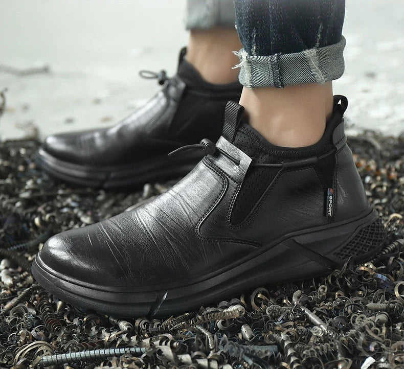 Fashion Safety Shoes for Men – Steel Toe Work Boots, Indestructible Puncture-Proof Protective Footwear