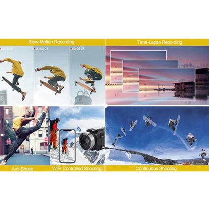 8K HD Video Camera – 3-Inch LCD Touch Screen, 18X Digital Zoom, Ultra HD, WIFI Portable Camcorder Recorder