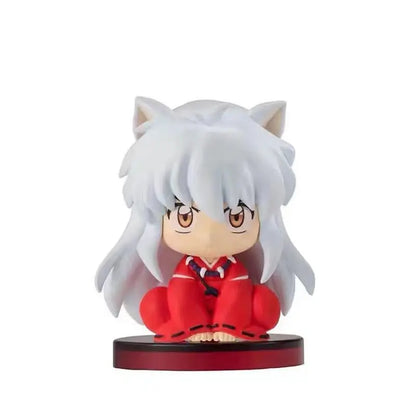 Q Version Inuyasha Figure Blind Box – Cute Sesshomaru & Kagome Sitting Model, Anime Decoration Gift for All Ages