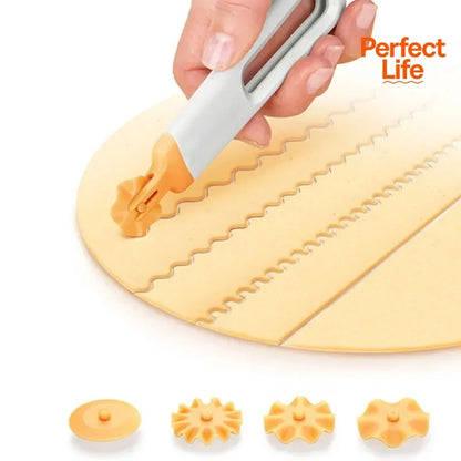 Plastic Dough Lattice Cutter Roller – Pizza, Pie & Cookie Pastry Net Wheel Baking Tool for Kitchen Craft & Baking Accessories