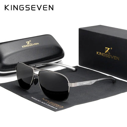 KINGSEVEN Polarized Pilot Sunglasses – UV400 HD Lens Aluminum Frame Photochromic Night Vision Eyewear for Men & Women