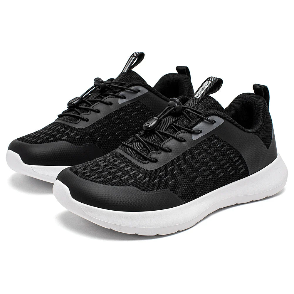HOBIBEAR Wide Toe Running Shoes — Men & Women Non-Slip Elastic Band Sneakers, Comfortable Walking Footwear