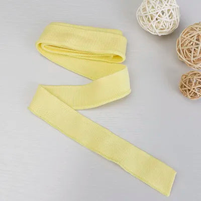 2CM Solid Color Ribbed Mercerized Cotton Knit – Soft T-Neck Short Cuffs with Elastic Edge