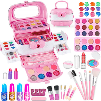 Kids Washable Makeup Kit for Girls – Real Makeup Set for Toddlers & Children, Fun Toy for Little Girls