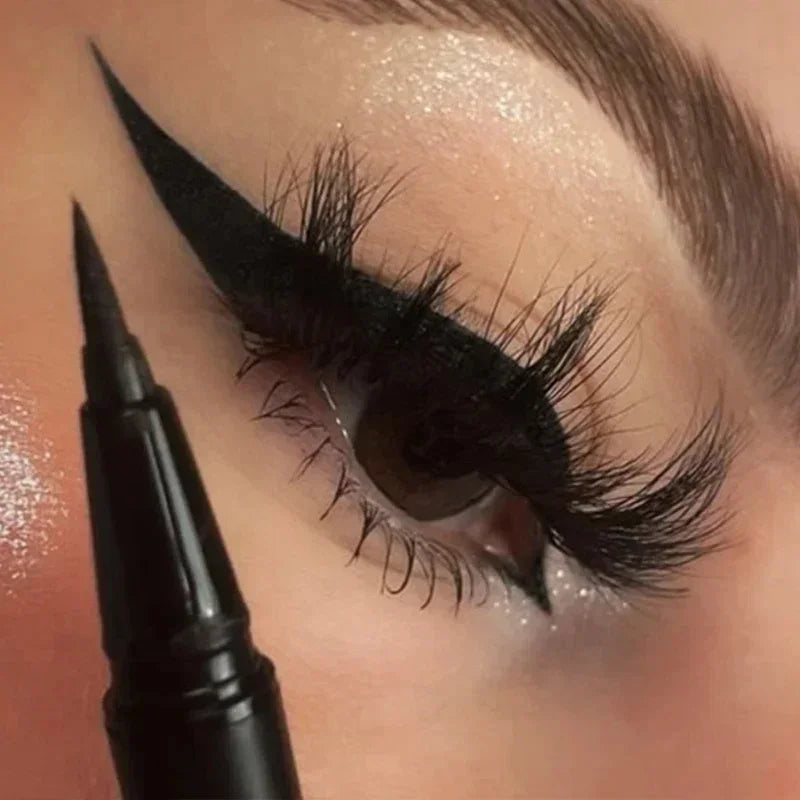 Quick-Dry Waterproof Eyeliner Pen – Long-Lasting Matte Eye Liner, Smudge-Proof Makeup