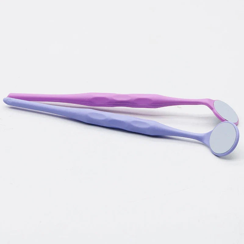 AG 10pcs/Box Dental Mouth Mirrors – Double-Sided Autoclavable Exam Reflectors with Handle for Oral Care & Tooth Whitening