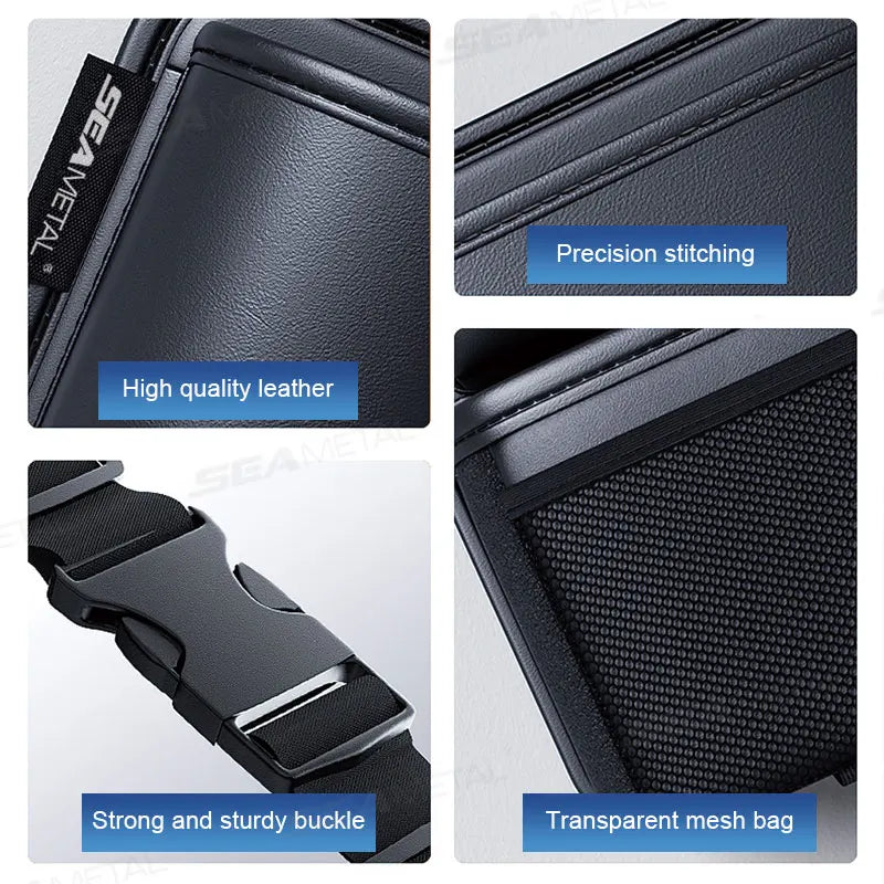BLALION Car Trunk Leatherette Storage Bag — Detachable High-Capacity Hanging Organizer for Jeep, SUV & Van Seat Backs