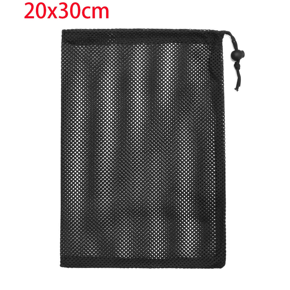 Durable Nylon Mesh Drawstring Bag – Multi-Purpose Outdoor Travel Storage Pouch for Camping Gear