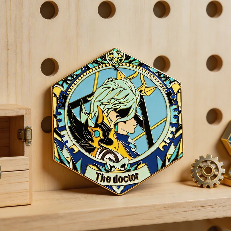 Honkai Star Rail & Genshin Impact Metal Brooch Pins - Cyrene Phainon Flins Columbina Kawaii Cosplay Badges Fan Gift