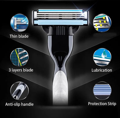 Gillette MACH 3 Men's Razor - 3-Layer Blades for Fast, Smooth Shaving and Beard Cutting