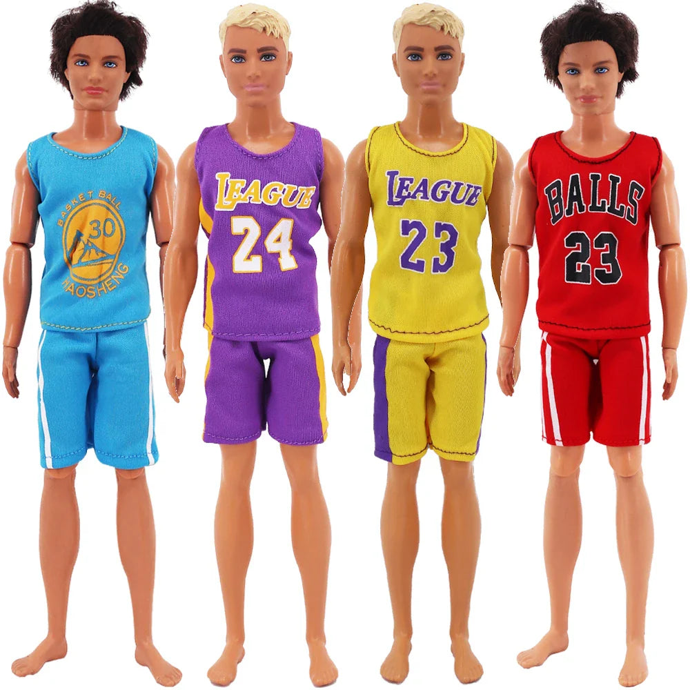 Ken Doll Accessories Set – Clothes, Shoes, Surfboard, Guitar, Violin & More for Kids Birthday Gift