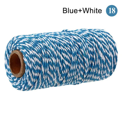 2mm 100M Macrame Cotton Cord – Twine Thread for DIY Crafts, Wall Hangings, Bohemian Wedding & Home Decor