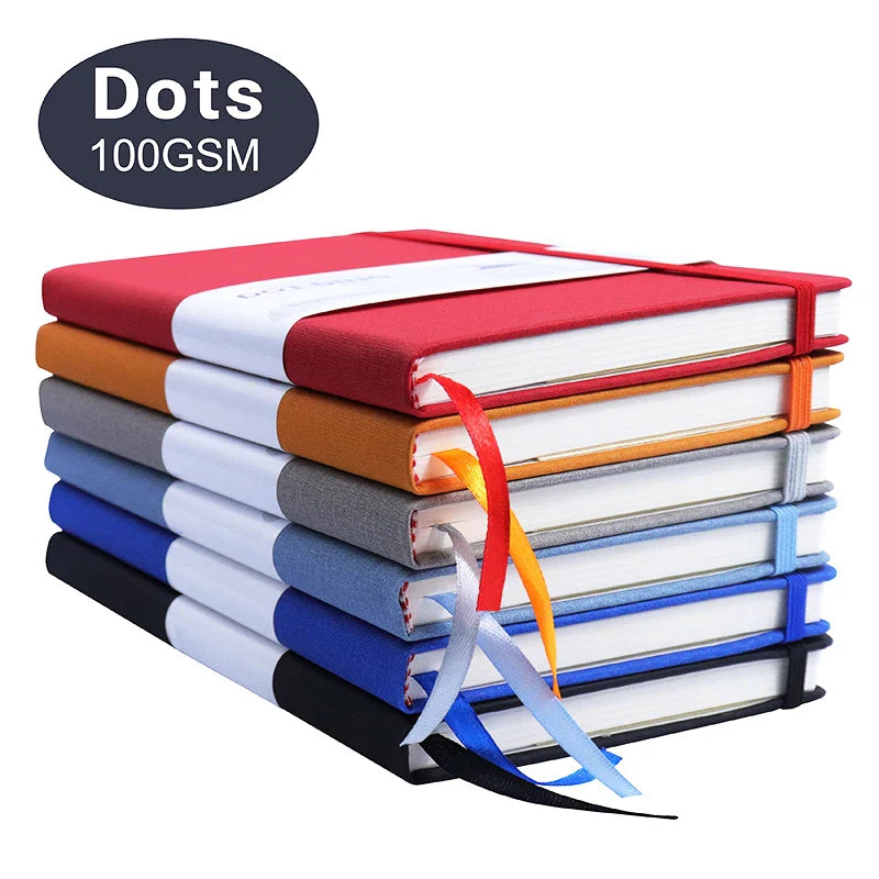 A5 Softcover Dotted Notebook – Kawaii Notepad, Weekly Planner, Diary for Students & Office Supplies