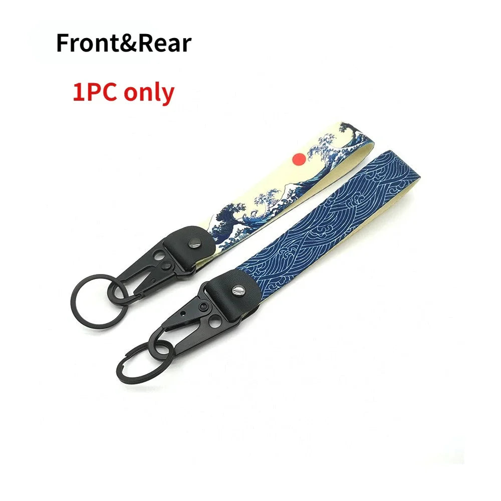 Hokkaido Waves Nylon Keychain Lanyard – JDM Style for Honda, Toyota & Auto Accessories