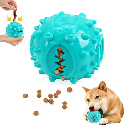 Dog Chew Sound Ball Toys - Interactive Treat Dispensing Teeth Cleaning & Training Pet Toy