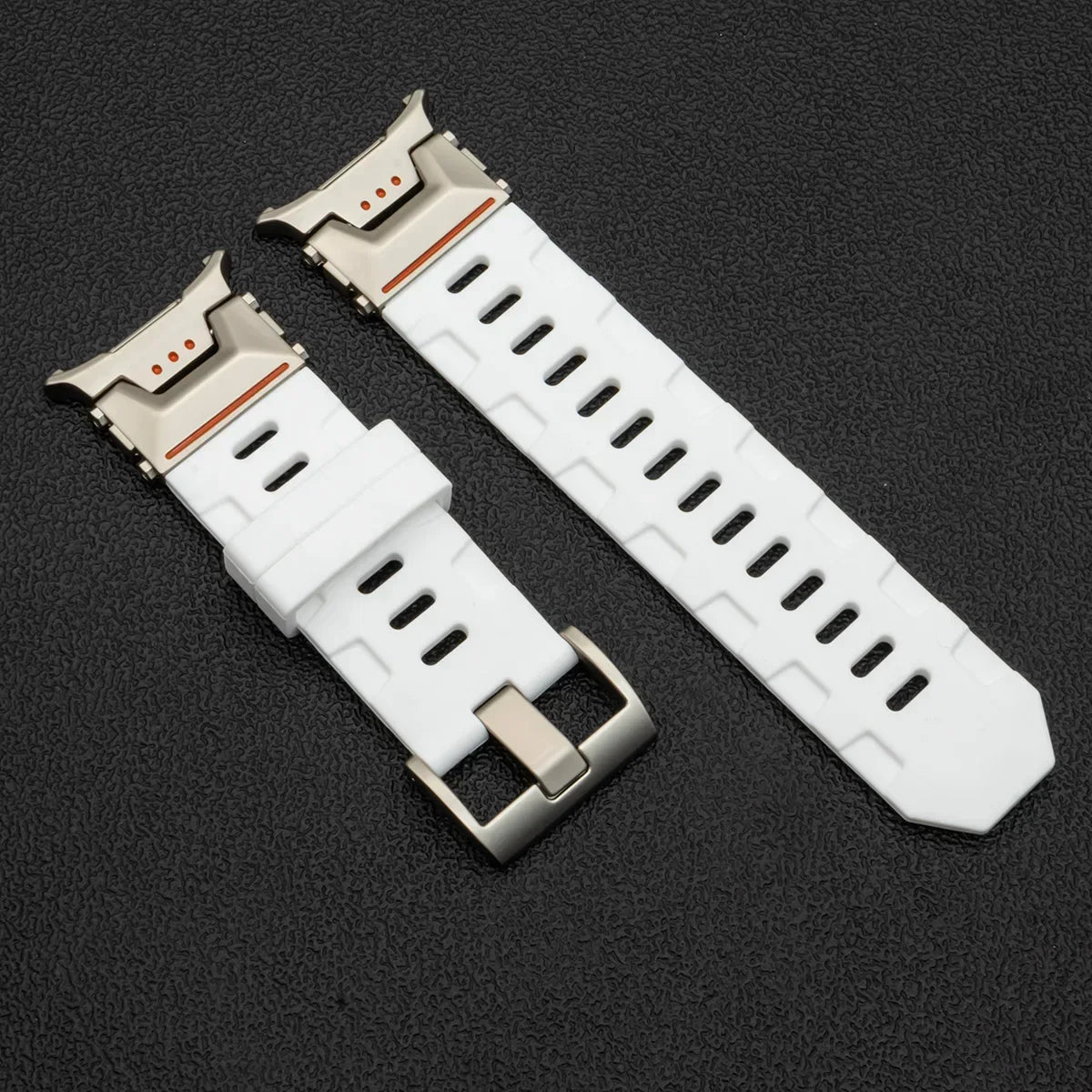 Soft Silicone Luxury Sport Strap for Samsung Galaxy Watch Ultra 47mm — No-Gap Curved End Band for Men