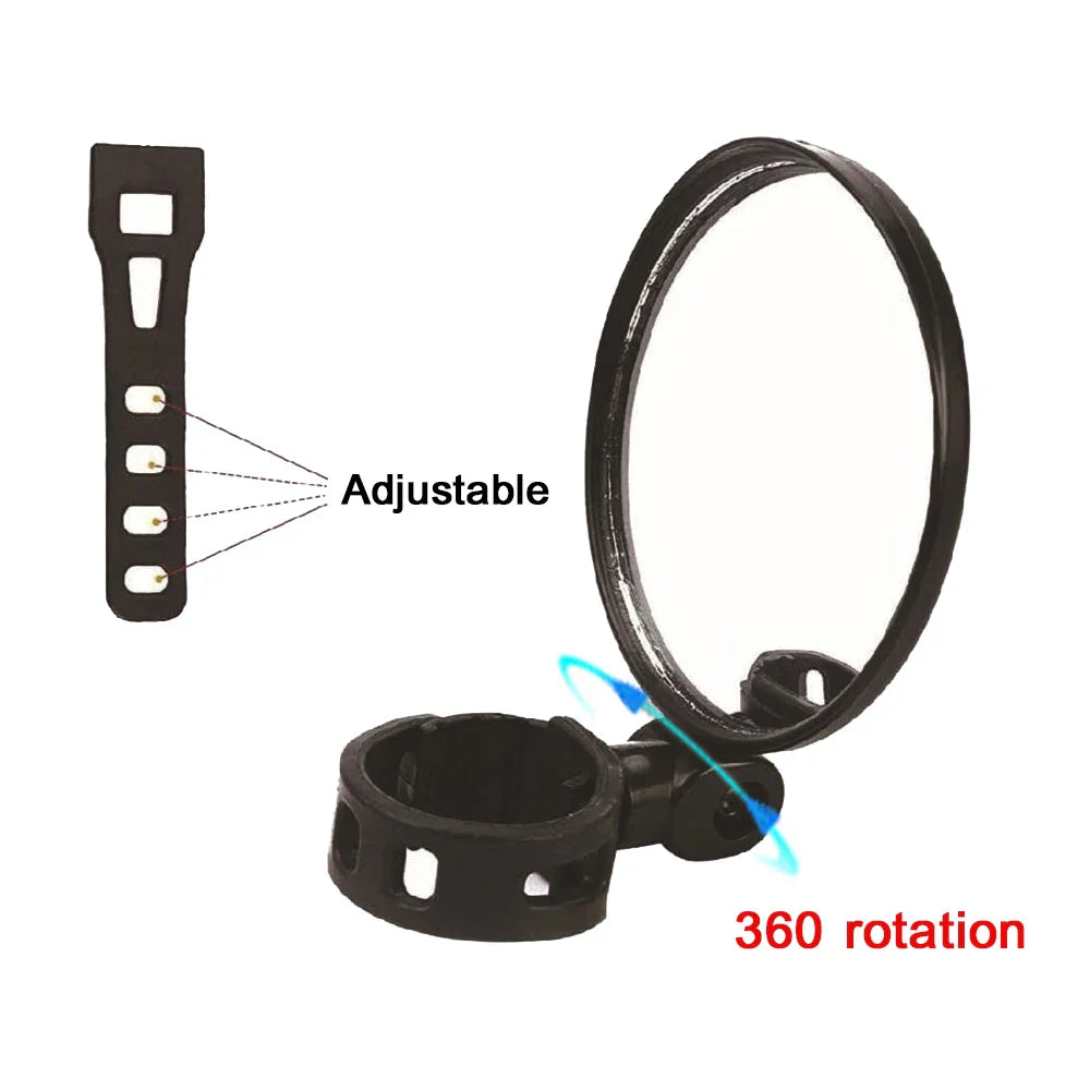 Universal Bicycle & Motorcycle Rearview Mirror | 360° Rotatable Adjustable Handlebar Mirror