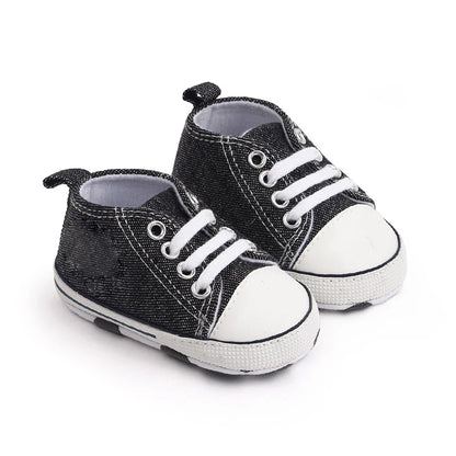New Baby Shoes for Boys & Girls – Classic Canvas Casual Sneakers, Soft Sole Non-Slip Toddler Walkers D2486