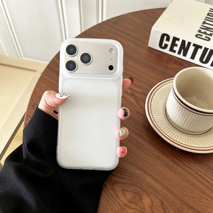 Luxury Clear Matte iPhone Case - Transparent Candy Color Soft Silicone Protective Cover