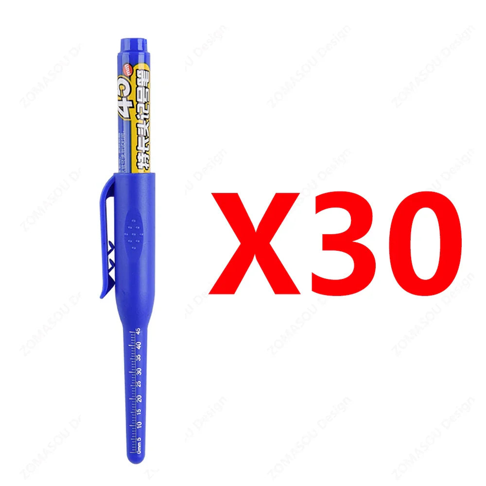 Carpenter Marker Pens — 45mm Long Nib Head, Hole Marker for Woodworking, 100-1PCS White/Black/Blue/Red Hand Tools