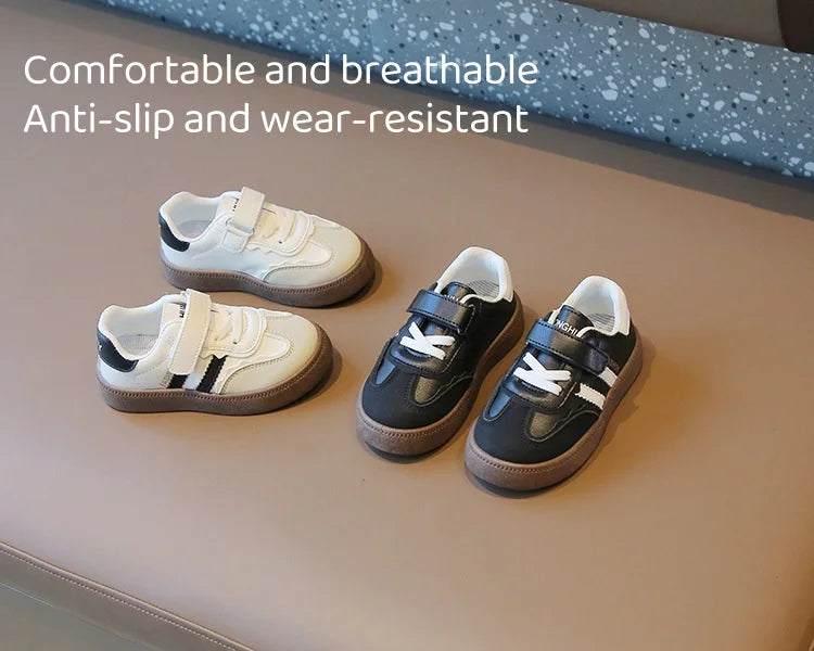 Spring & Autumn Kids Sport Training Shoes – Fashion Sneakers for Boys & Girls | Soft Soled, Casual Skate Shoes (Ages 4-6)