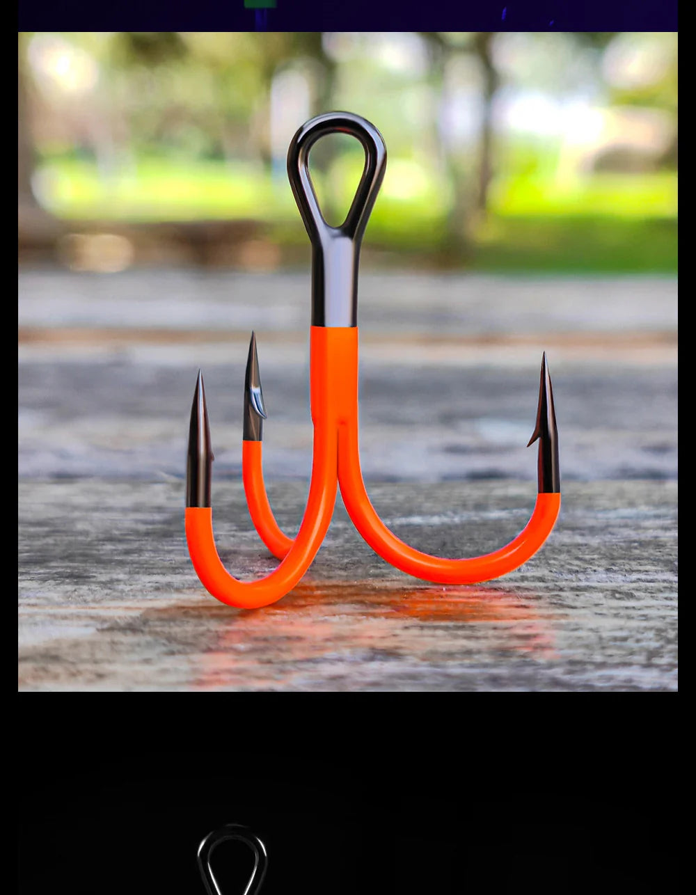 Spinpoler Flame Treble Fishing Hook – UV-Active Violet Paint, 2X Strong Hi-Carbon Steel for Soft Bait & Swimbait Tackle, #1, #1/0, #2/0