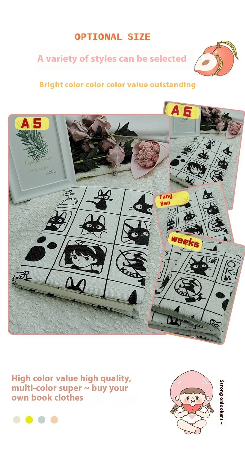 Handmade Fabric Lace Book Jacket — A5/A6/Weeks/Square Diary Protective Cover