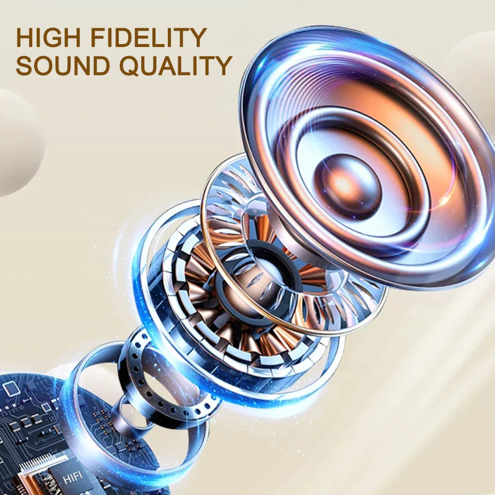 New Full Touch ANC Bluetooth 5.4 Earphones – HiFi Stereo Noise Cancelling Wireless In-Ear Earbuds with Mic & ENC