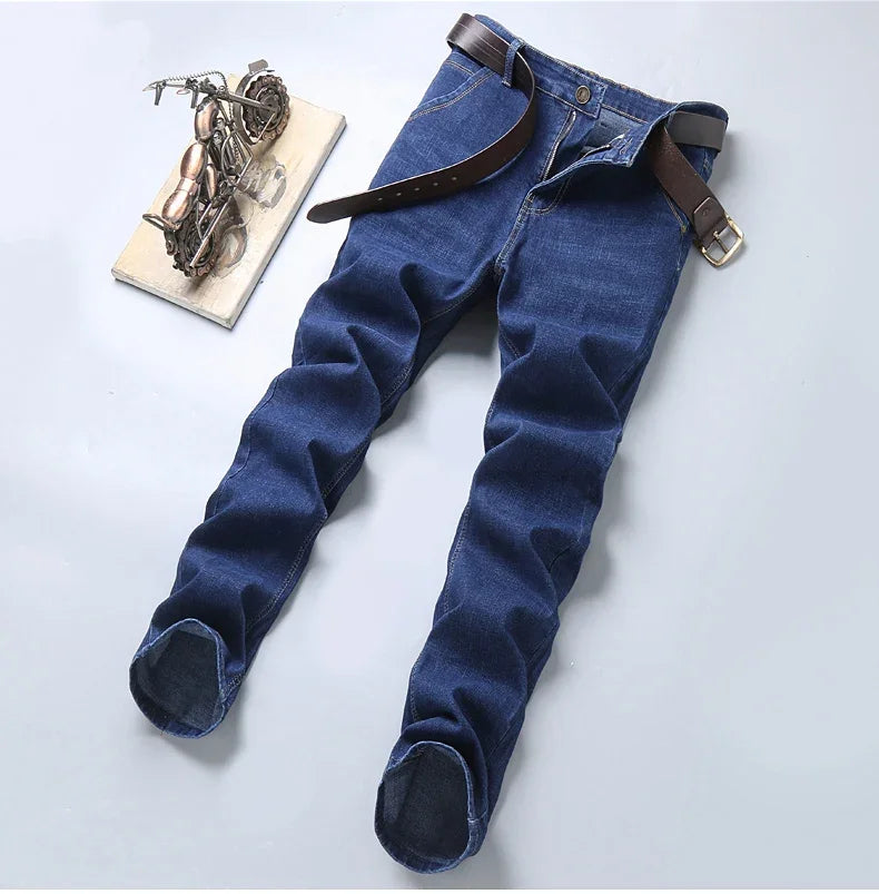 Men's Slim Fit Business Casual Denim Trousers – Comfortable Stretch Pants, Light Luxury Fashion for Men