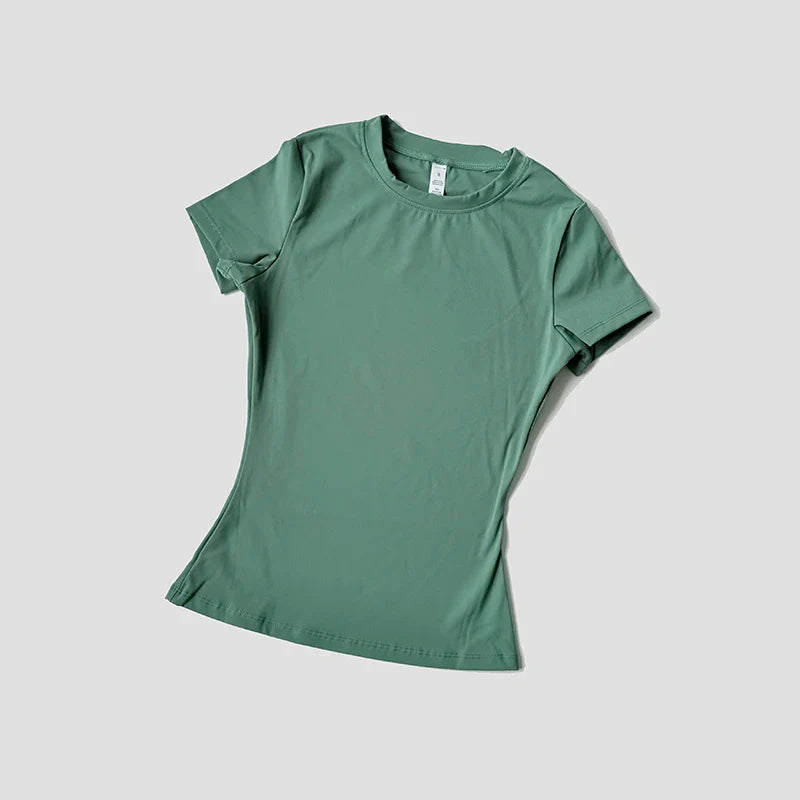 Women’s Seamless Yoga Top Short Sleeve Fitness T-Shirt – Gym, Running & Activewear Sports Shirt for Workout Comfort & Breathability