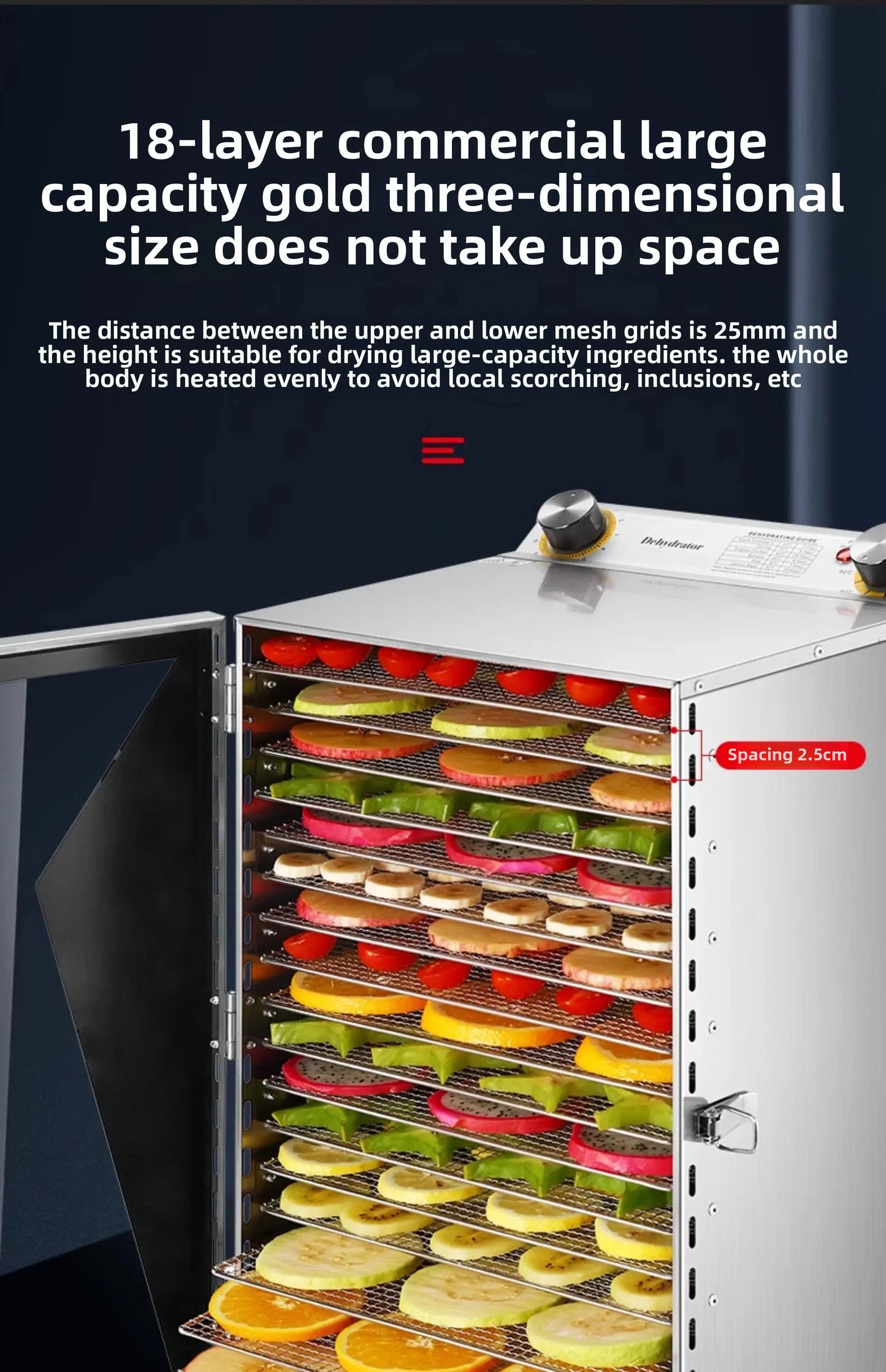 Beef Jerky & Fruit Dehydrator – Air Drying Machine for Snacks, Fruits, Vegetables & Pet Treats
