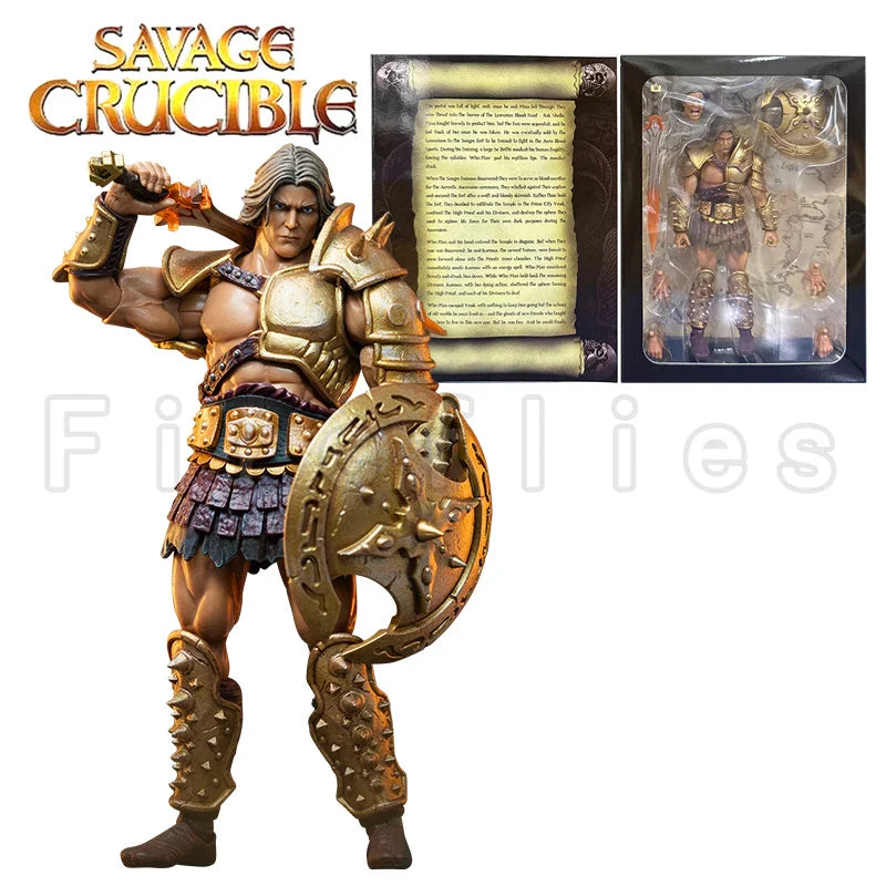 1/12 7-Inch Savage Crucible Action Figure — Harbinger Studios Wave 2 Jaeger Nashom Krieger Whoman Barbarian Anime Collectible Gift