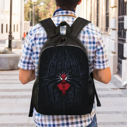 Custom Spider-Man Web Backpack – Water-Resistant School & College Bag for Men and Women