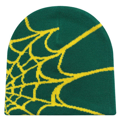 Y2K Spider Web Knit Hat - Unisex Outdoor Sports Fashion Beanie for Men & Women