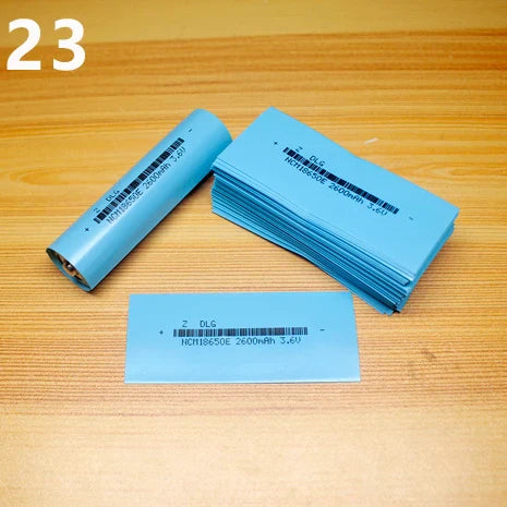 100pcs 18650 Lithium Battery Heat Shrink Wrap PVC Sleeves – Insulation Packaging Film for Battery Protection