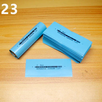 100pcs 18650 Lithium Battery Heat Shrink Wrap PVC Sleeves – Insulation Packaging Film for Battery Protection