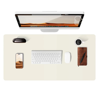 Large Leather Mouse Pad Desk Mat - Non-Slip PU Leather Office Desk Protector for Laptop & Workspace Setup