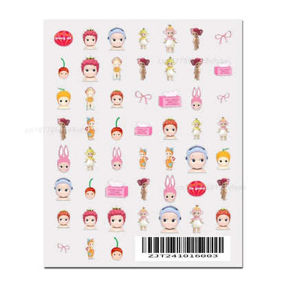 S-Sonnies Angels 3D Nail Art Stickers - Cartoon Adhesive Decal Stickers for Manicure & Nail Parts