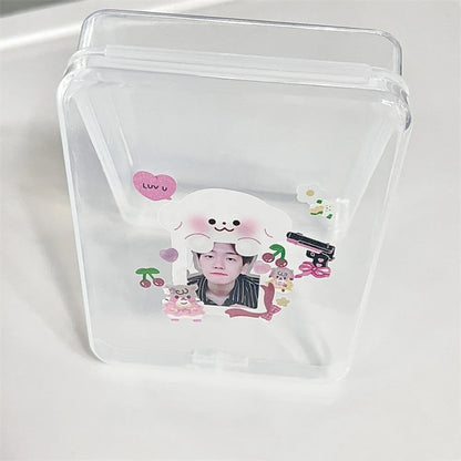Transparent Plastic Card Storage Box - Small Organizer Case for Photocards, Stationery & Desk Accessories