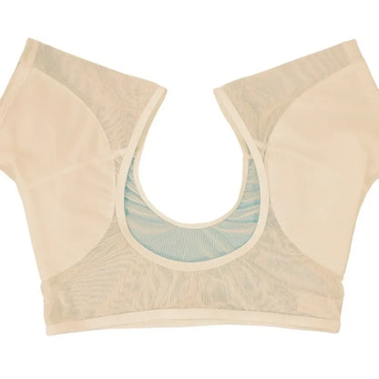 Breathable Sweat-Wicking Vest for Women – Slimming Mesh Cotton Underarm Pad, Sweat-Proof & Washable