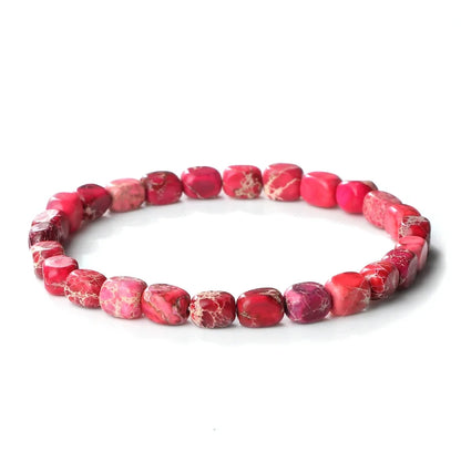 Natural Onyx Stone Bracelet - Bohemian Vintage Charm Elastic Yoga Jewelry for Women & Men
