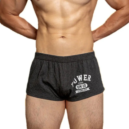 Men’s Cotton Fitness Gym Shorts – Breathable Loose Fit Running, Yoga & Workout Training Shorts Summer Sports Underwear Boxer D.M